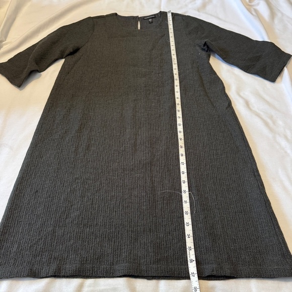 Eileen Fisher Small Gray Textured Shift Dress ~ Classic Minimalist - Picture 5 of 7